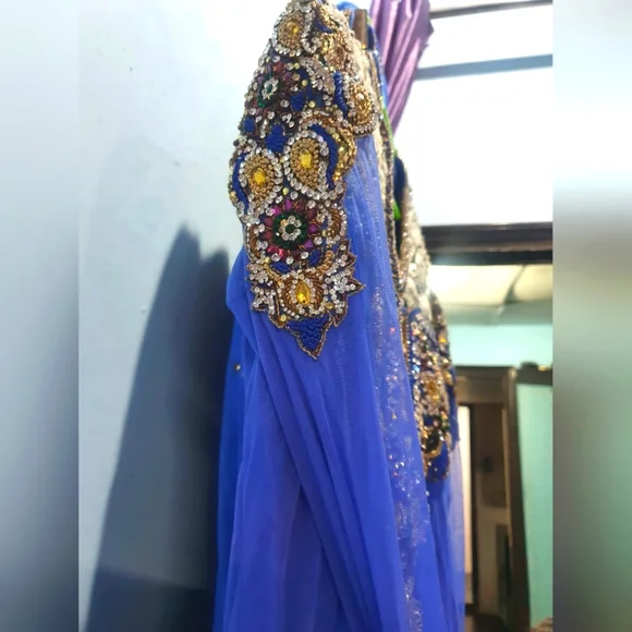 Floor Touch Anarkali Suit. With Duppata Embellished Stones - Picture 5 of 7